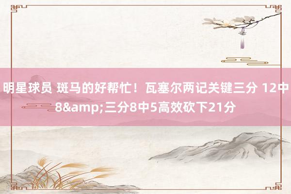 明星球员 斑马的好帮忙！瓦塞尔两记关键三分 12中8&