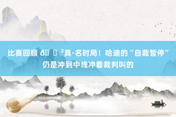 比赛回顾 😲真·名时局！哈迪的“自裁暂停”仍是冲到中线冲着裁判叫的