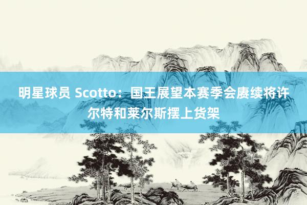 明星球员 Scotto：国王展望本赛季会赓续将许尔特和莱尔斯